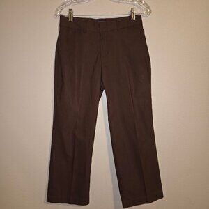 Dockers Chocolate Brown Individual Fit Waist Cropped Pants, Women's Size 4
